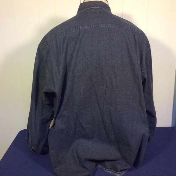 Tommy Hilfiger mens denim style snap button shirt size XXL - Picture 4 of 9